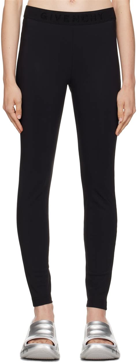 givenchy black leggings|Black Elasticized Leggings by Givenchy on Sale .